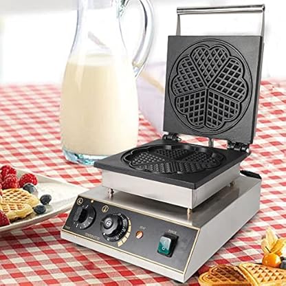 1750W Waffeleisen Waffelmacher in Herzform Antihaftbeschichtung Fünf herzförmige Waffeln Geeignet für Haushaltsgebrauch, Bäckereien, Restaurants, Kantinen – Bild 5