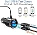 Arestech FM Transmitter Bluetooth 5.0 Hands-Free Car Kit with Quick Charge QC 3.0 Car Radio Adapter with Microphone CVC Noise Reduction