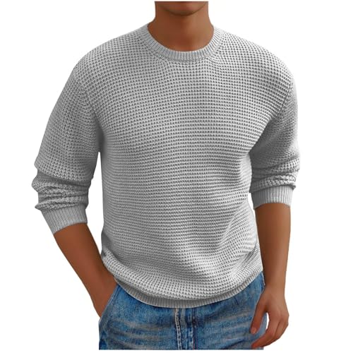 Crew Neck Sweater Men Big and Tall Knitted Pullover Sweater Casual Warm Sweaters for Fall and Winter2