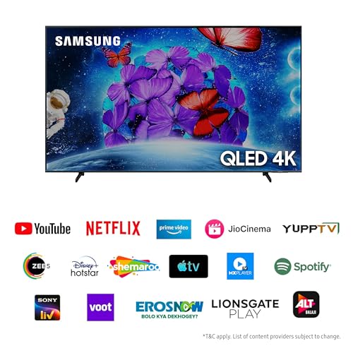 Image of Samsung 189 cm (75 inches) QE1D Series 4K QLED Smart TV QA75QE1DAUXXL (Black)