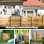 Svarog 3 Panels Outdoor Privacy Screen Fence Panels,Wood Privacy Screen Slatted No-Dig Fence kit for Air Conditioner,Trash Can,Pool Equipment Enclosure,38”W x 42”H