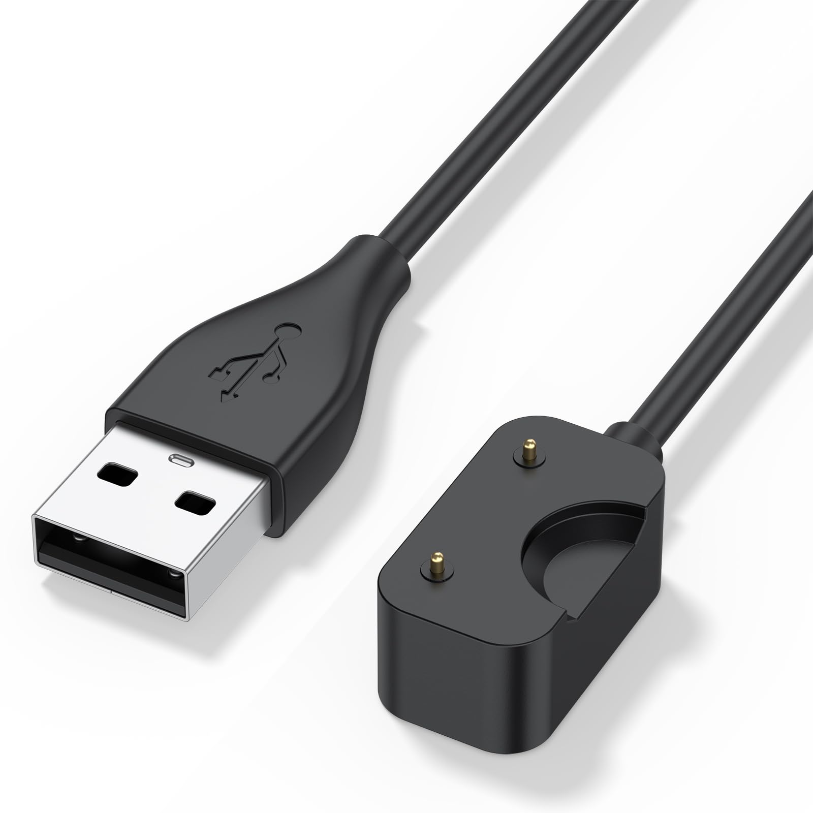 Tobfit Watch Charger Cable for Samsung Fit 3, 3.3ft (100cm) Soft USB Charging Cables with Charging Stock, Durable Charger Cable for Samsung Watch (Black)