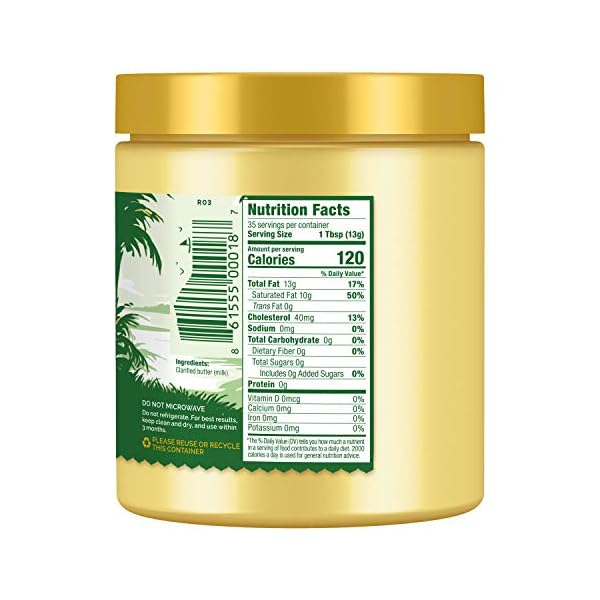 4th-Heart-Original-Grass-Fed-Ghee-Keto-Pasture-Raised-Non-GMO-Lactose-Free-Certified-Paleo-16-Ounce 4th & Heart Original Grass-Fed Ghee, 16 Ounce, Keto, Pasture Raised, Non-GMO, Lactose and Casein Free, Certified Paleo