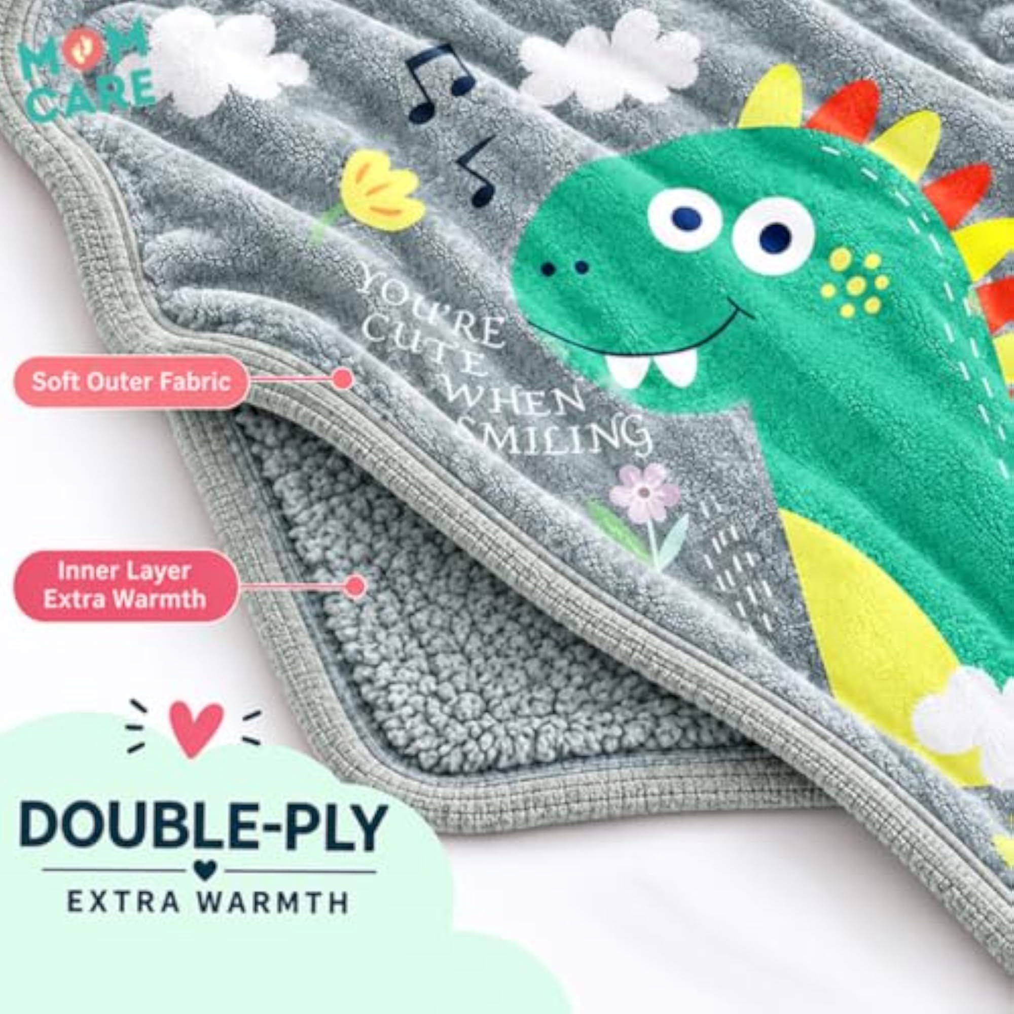 Baby Winter Blanket, Soft Fleece Thick, Reversible