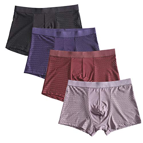 Boxer For Men 4Pcs Fiber Plus Large Size Shorts Breathable Underwear