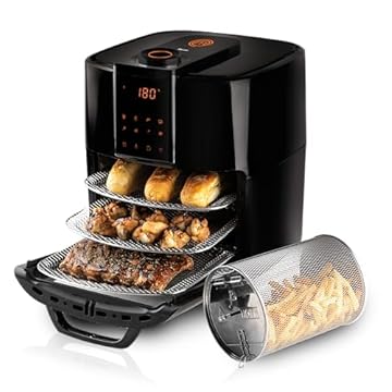 Fritadeira Elétrica Masterchef Oven By Mallory 12 Litros Com 1700W, Paneil LED, Multi Função Air Fryer, Forno e Desidratador – 220V