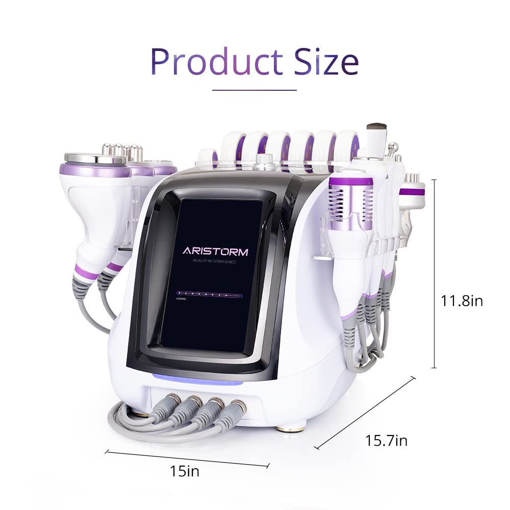 Aristorm 11 in 1 Beauty Machine Professional Vacuum Body Facial Beauty Equipment with 2.5 Version Flat Handle for Spa Salon Use
