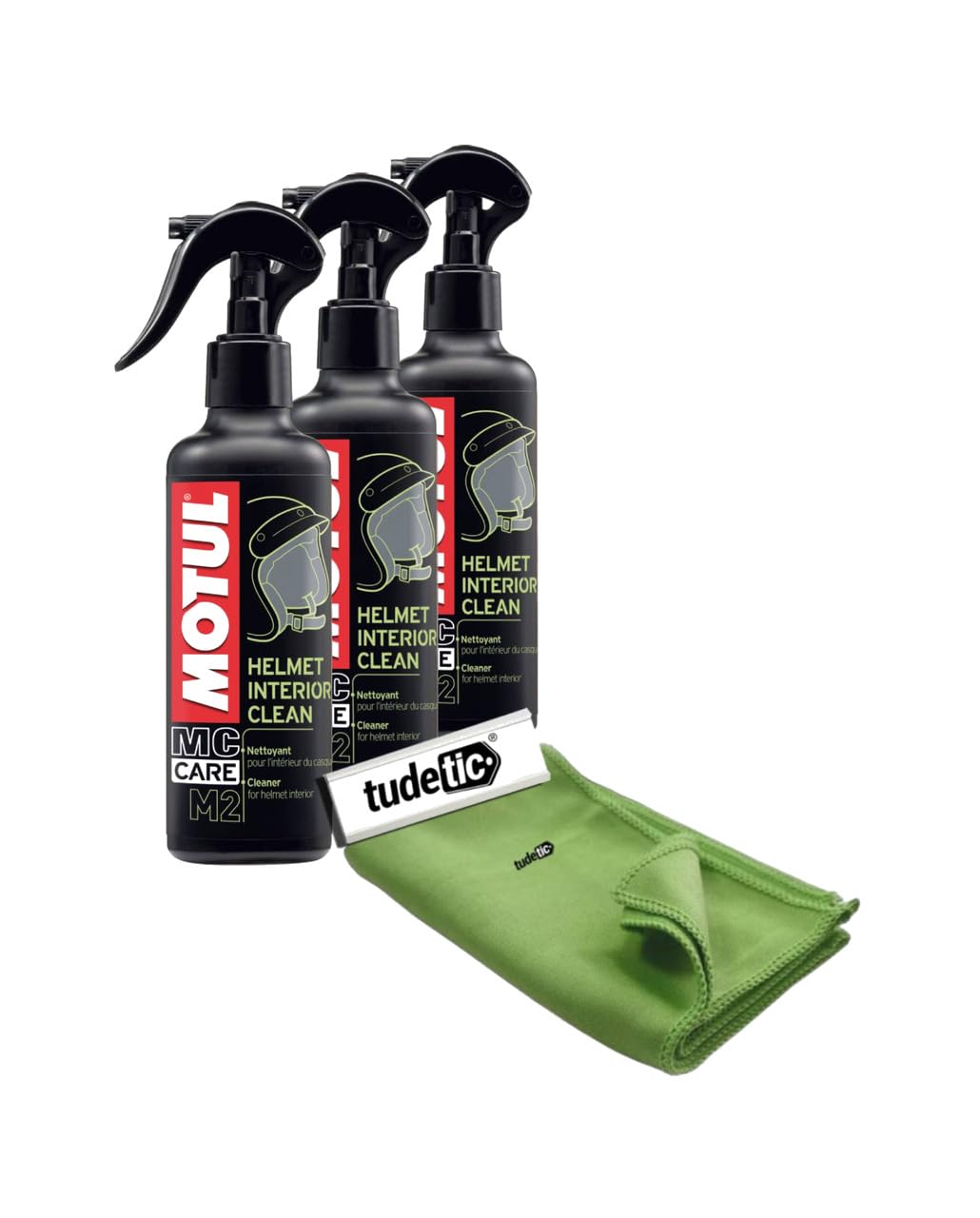 Kit De Nettoyage Et De Désinfection 3X + Chiffon - M2 Helmet Interior Clean KT-105