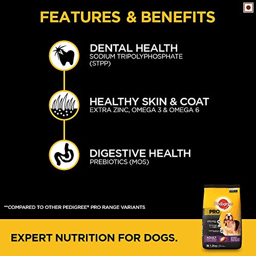 Image of Pedigree PRO Expert Nutrition Adult Small Breed Dogs (9 Months Onwards) Dry Dog Food, Chicken, 1.2kg Pack & All Life Stages Biscrok Dry Dog Biscuits (Above 4 Months), Chicken Flavor, 900g Pack