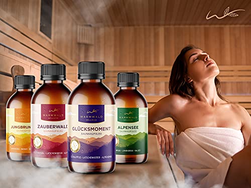 Warmwald - Saunaaufguss - Sauna Aufgussmittel mit natürlichen ätherischen Ölen - Saunaöl - Saunaduft (QUARTETT - 4 x 100ml) 5