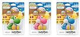 「ヨッシー ウールワールド amiibo あみぐるみヨッシー3種セット」の画像