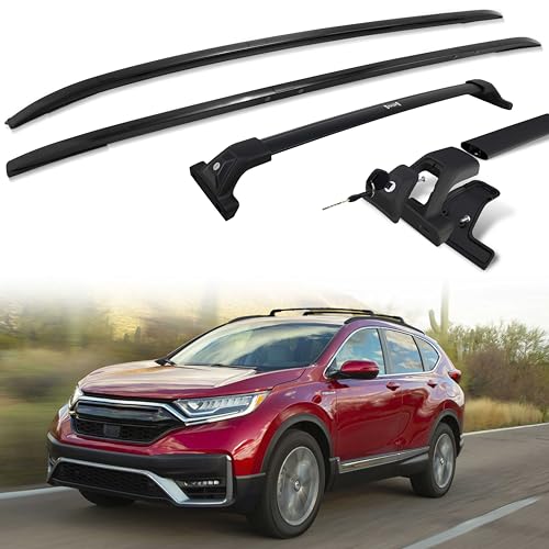 Lockable Roof Racks and Roof Rails for Honda CRV - 265 LBS All Aluminum Alloy Design, A Set Includes 2 Cross Bars and 2 Side Rails, Fits 2017-2022 CR-V Models