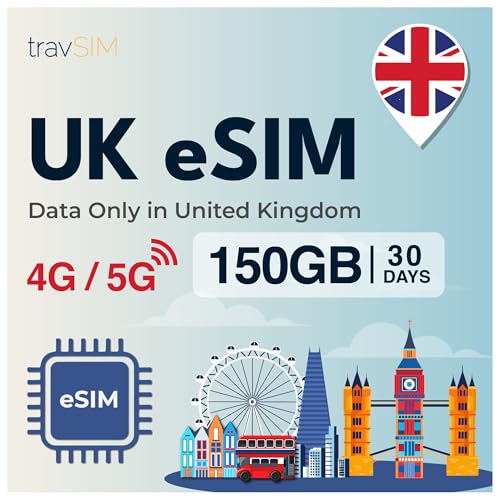 eSIM Royaume-Uni internet illimite 150 Go resoudre coupure connexion voyage angleterre 30 jours