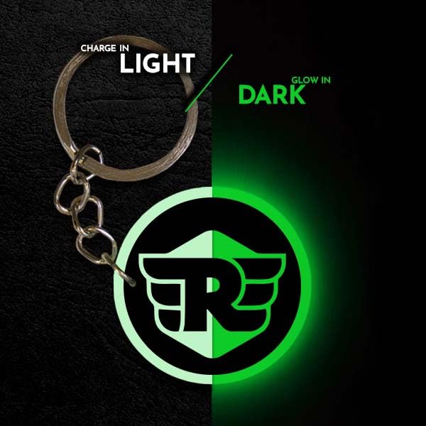 Image of Mi Glow Store Glow in Dark Keychain for Bike Men | Gift for Man | Bike Accessories | Charges in Light Glows in Dark | Key chain for Bike