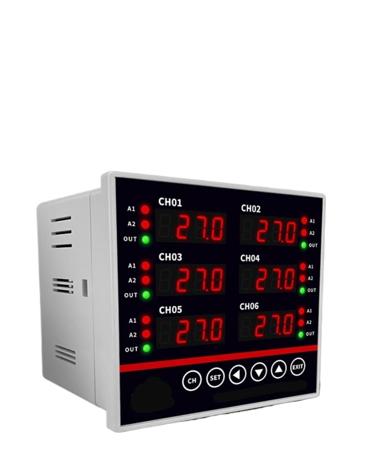 6-Channel PID Temperature Controller, Relay/SSR Output, with or without RS485 Modbus for Multi-Zone Control(6CH Relay Output)