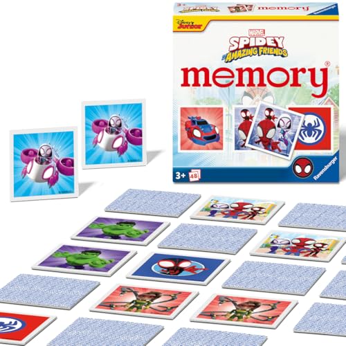 Ravensburger Marvel Spidey & His Amazing Friends Mini Memory Game for Kids Age 3 Years Up - 2 to 6 Players