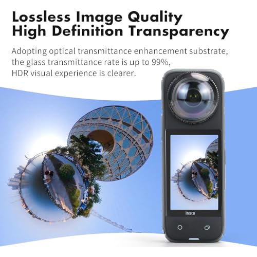 Image of Action Pro Premium Lens Guard Compatible with Insta360 X4 Camera Accessories Scratch-resistant Optical coated High transparency Lens Guard, anti-scratch protectors Knob Mount