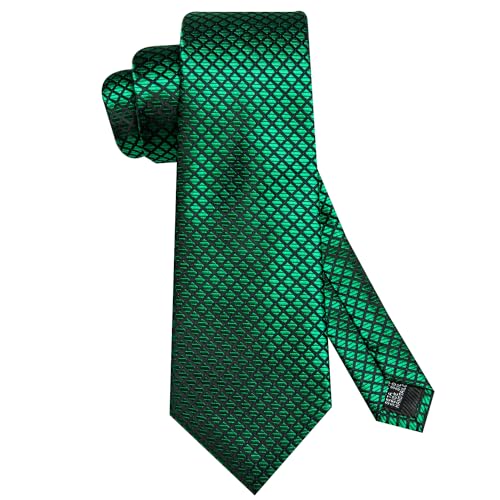 Image of Hi-Tie Mens 70inches Tie Set Extra Long Necktie for Men Cufflinks Handkerchief Big Tall Men Business Wedding