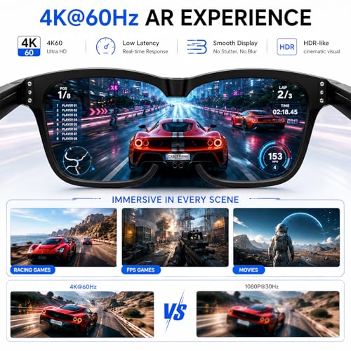 Image of Guermok HDMI to USB C Video Display Adapter, 4.9ft AR Glasses Hub, 4K@60Hz HDMI Male to USBC Female for XREAL One /Air 2 Pro /RayNeo /Rokid, Switch 2 /1, Xbox1, PS4 /5, Portable Monitors, Black