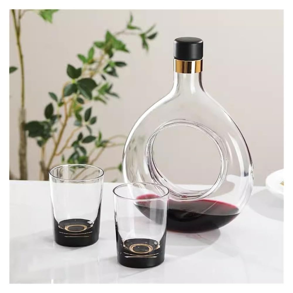birene Decanter Decanter for Vino Rosso in Vetro di Cristallo di Alta qualità for Uso Domestico, Commerciale, di Alto Valore