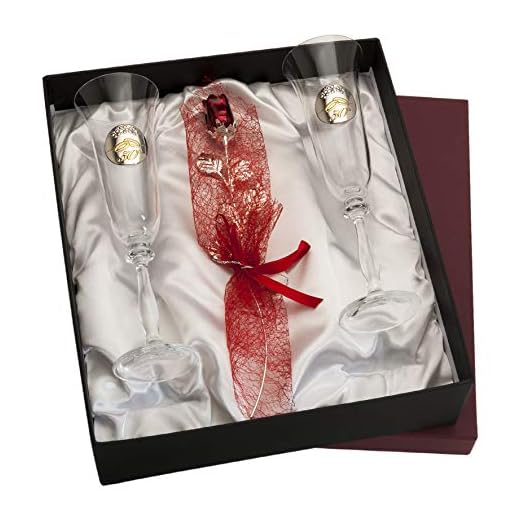 Copas personalizadas con Rosa para bodas Oro cristal Bohemia