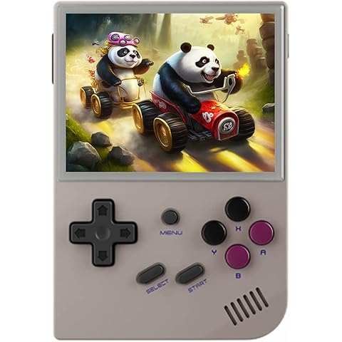 RG35XX Handheld Game Console 64G, Supports 5470+ Classic Games, Linux System Quad core ARM Cortex-A9,3.5 Inch IPS Screen Retro Game Console Support Gamepad and HDMI Output TV Cover