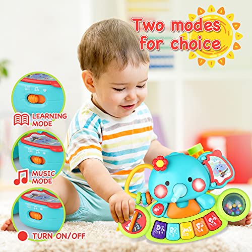 Kidpal Baby Musical Toys For 3 6 9 12 18 Months Boys & Grils, Elephant Music Keyboard Piano Toy For Infant Kids Toddler 1 2 Year Old, Educational Light Up Toy With Fine Motor, Gift For Newborn Baby1 #TOP4