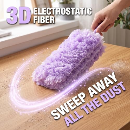 Image of 360 Heavy Duty Duster Refills Compatible with Swiffer 30 Count Purple