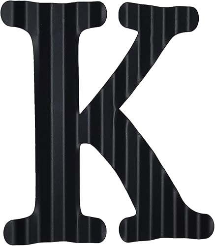 HKOMERE Letras de metal de 13.7 pulgadas para decoración de pared, letras 3D grandes negras corrugadas, letreros decorativos colgantes de granja