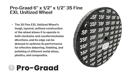 Image of EXL Unitized Wheel, Silicon Carbide, 6 inch Diameter x 1 /2 inch Wide x 1 /2 inch Arbor, 3S Fine | (Pack of 1)