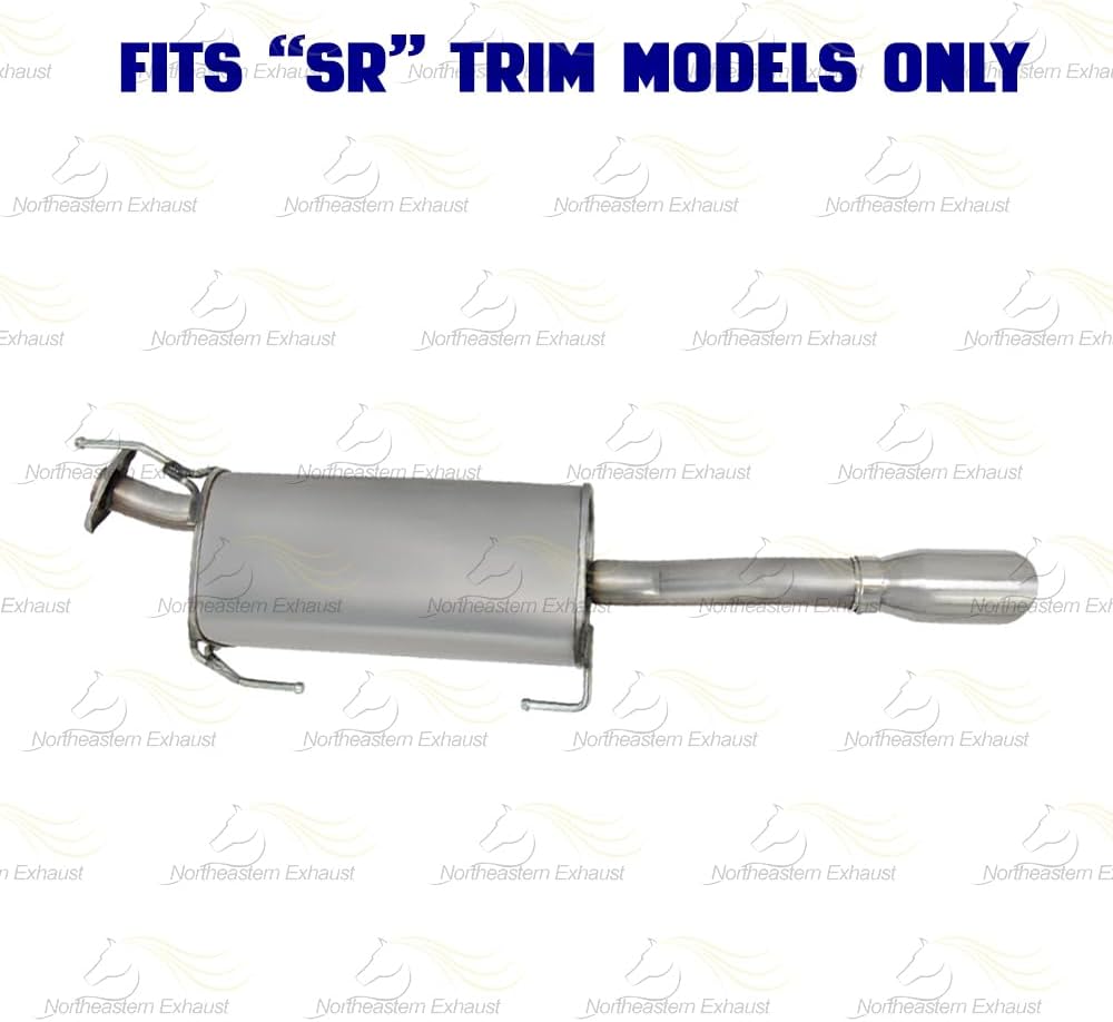Exhaust Rear Muffler Compatible for 2013-2019 Nissan Sentra 1.8L | Stainless Steel | Northeastern Exhaust | Free Gasket and Bolts and Nuts Included | Automotive Replacement Part | Direct-Fit