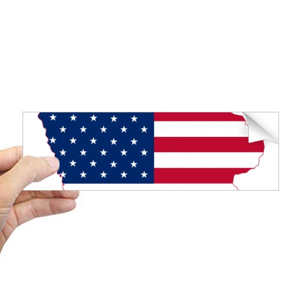Autocollant Iowa USA rectangulaire sticker drapeau étoiles pour scrapbooking