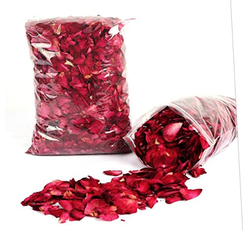 Pétalos de rosa roja secos para baño y decoración miniatura 5