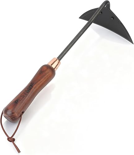 RESTMO Herramienta de jardín de azada resistente, adecuada para su uso en suelos duros, azada de jardín gruesa para desmalezar, cavar zanjas,