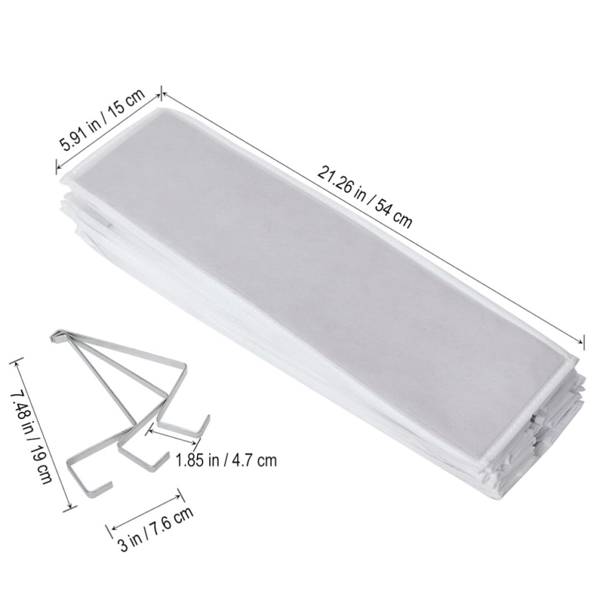 Organizador de Zapatos para Colgar Puerta 26 Bolsillos, Gran Capacidad y Material Pvc, Adecuado para Armario y Dormitorio, 2 Piezas Blanco