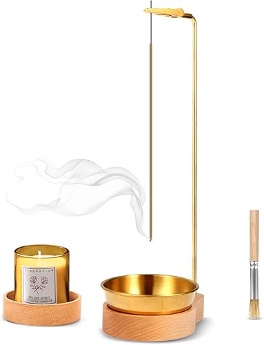 Soporte de incienso para palos, quemador de incienso, bandeja de incienso de acero inoxidable con soporte de incienso de estilo simple, quemador de