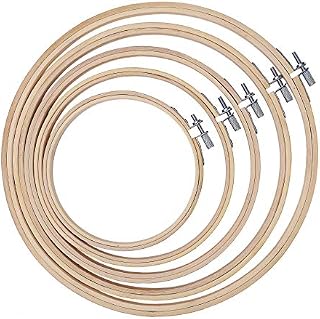 Embroidery Hoops,Embroidery Ring Bamboo Round Cross Stitch Circle Set for DIY Art Craft Handy Sewing 5packs