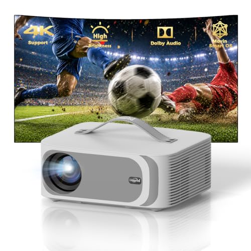 Portable-Outdoor-Projector with WiFi &Bluetooth, 50W Dolby Audio Proyector