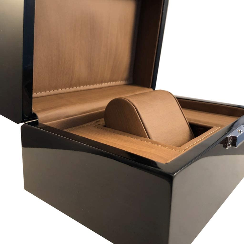 RUVOO Uhrenrolle Uhrenbox Uhrenhalter Einzelne Hölzerne Uhrenbox Uhrenaufbewahrungsbox Geschenkbox Vitrine Mechanisches Uhrengehäuse Uhrenetui Uhrenaufbewahrung