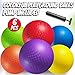 8.5 Inch Playground Balls Dodgeballs for Kids & Adults - (Pack of 6) Inflatable Rubber Indoor Outdoor Bouncy, Kickballs, Four Square and Handballs for School, Gym, Recess and More with Ball Pump