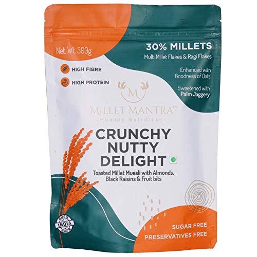MILLET MANTRA Dry Fruits High Protein Muesli Sugar Free Muesli, Muesli Fruit And Nuts | Mixed Dry Fruits & Nut, Almonds, Black Raisins Seedless | Muesli Sugar Free 300 gm| Rich Breakfast Cereals (B085ZL3M49) Amazon Price History, Amazon Price Tracker