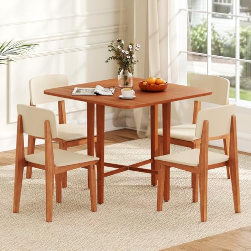 Table de salle à manger pliante pour petits espaces avec pieds réglables robustes - 6