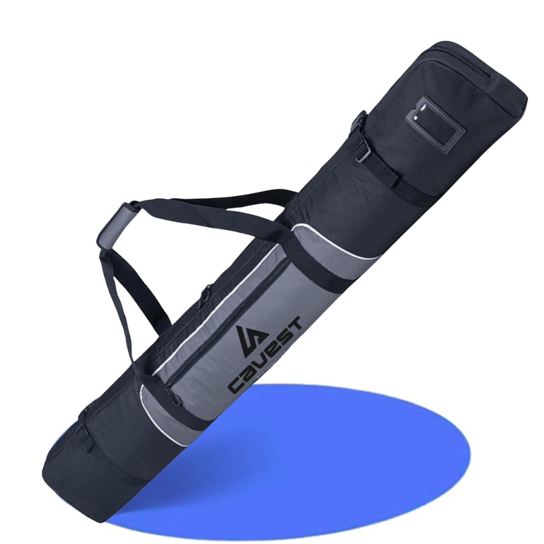 cavest Bolsa de esquis Acolchada Impermeable, Reforzada de 1,70 y 1,90, Funda esquis y Bastones.