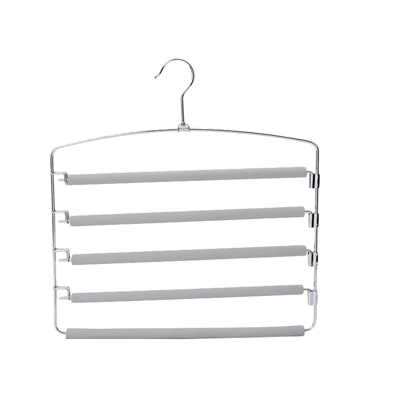 Trousers Hangers Trouser Rack Storage Scarf Hanger Space Saving(Grigio.)