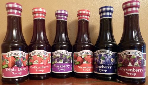 Smuckers Sampler Pack (Pack of 6) (Fruit Syrup Variety Pack of 6 Flavors)
