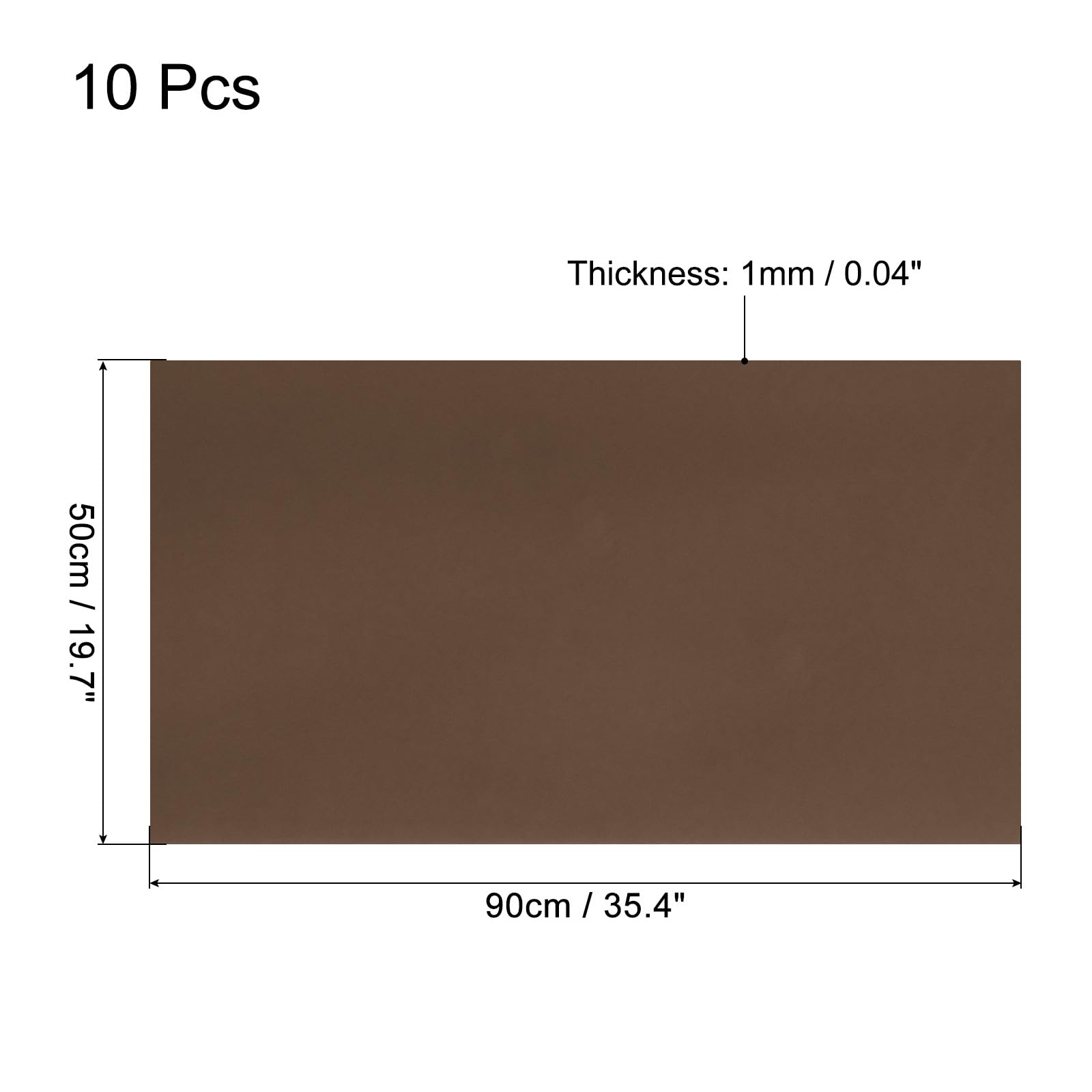QUARKZMAN Lot de 10 Feuilles Feuilles de Mousse EVA Marron 90 cm x 50 cm