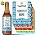 6 Étiquettes pour bouteilles de bière avec texte personnalisé. paquet de 6 autocollants colorés avec un visage souriant et une capsules personnalisée. Autocollants résistants à l'eau.