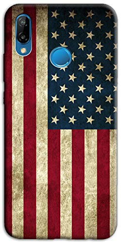 Mixroom - Carcasa de TPU y Silicona Blanda para Huawei P Smart Plus C48, Bandera de Estados Unidos