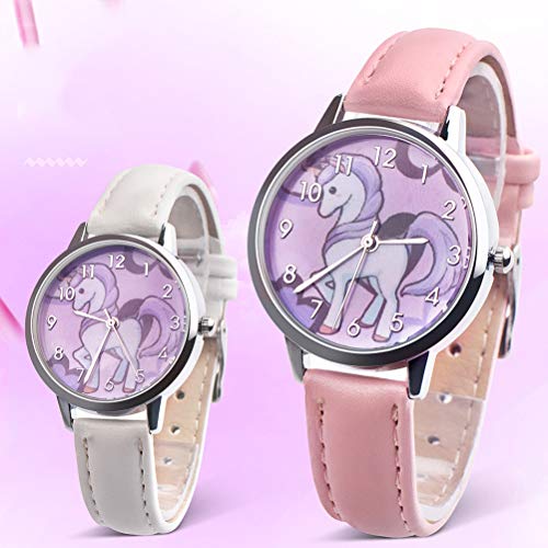 Cartoon Unicorn Pattern Watch Relógio de pulso à prova d'água Relógio de quartzo Moda Cartoon Relóg