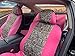 CarsCover Real Pink Camo Seat Covers Maple Forest Tree Leaf Pattern Camouflage for Auto Truck Car SUV Women Style Seat Cover (9pc Low Back)